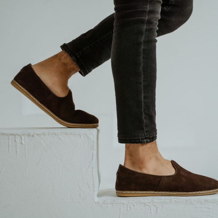 person walking on stairs