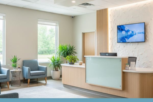 he modern and welcoming clinic entrance of Southern Kentucky Vascular, inviting patients to take the next step toward pain relief.