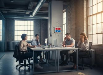 Office workers experiencing discomfort from fluctuating temperatures