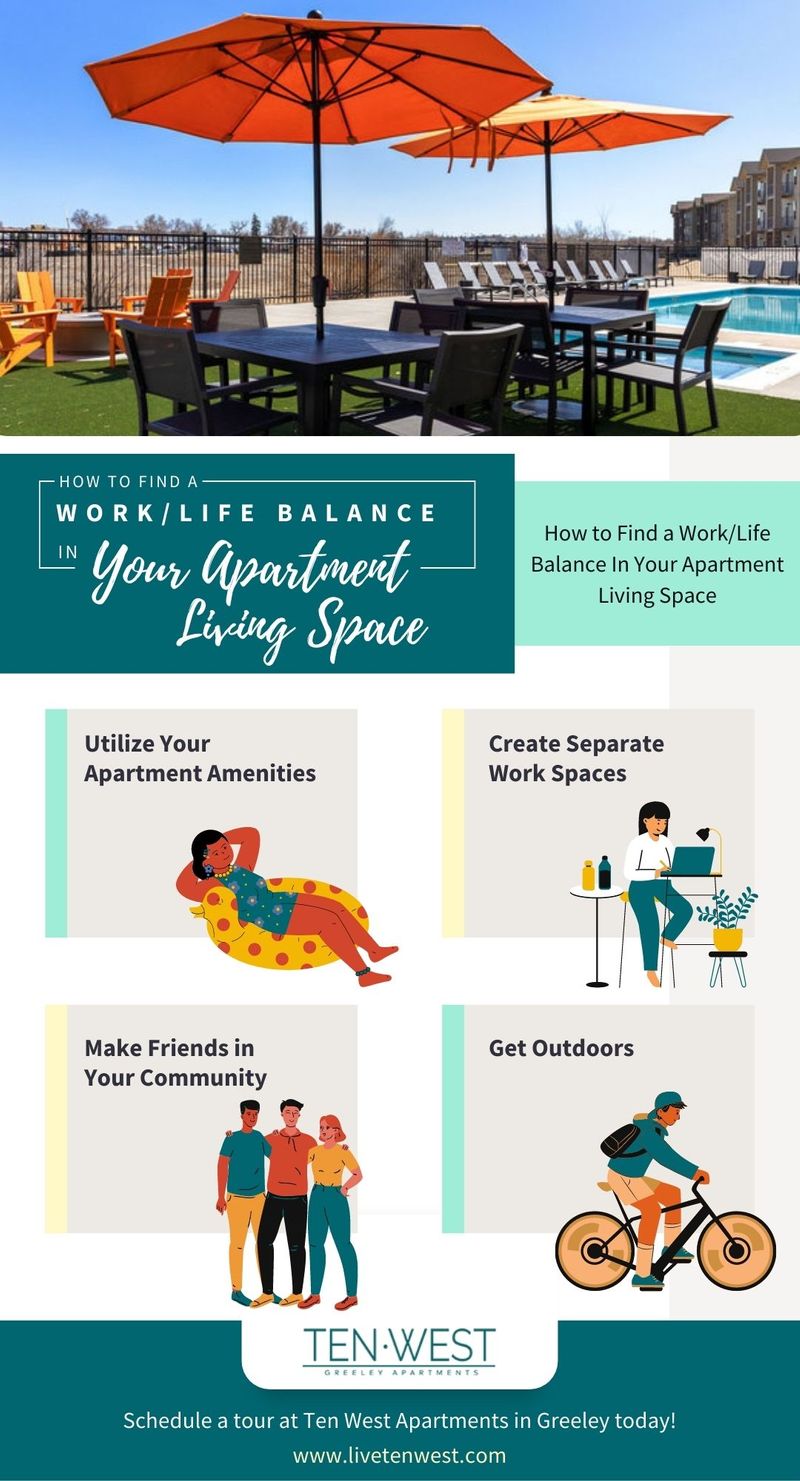 How to Find a Work Life Balance In Your Apartment Living Space Infographic