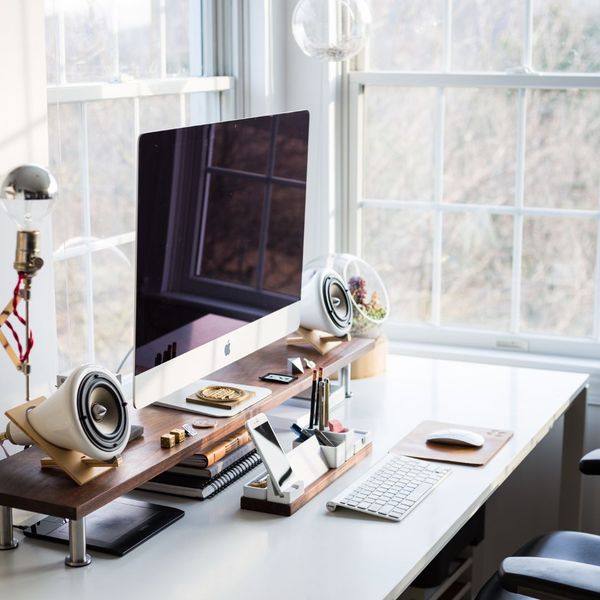 computer on desk