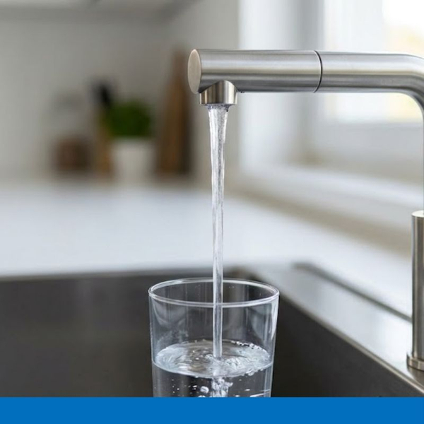 filling up cup from faucet 