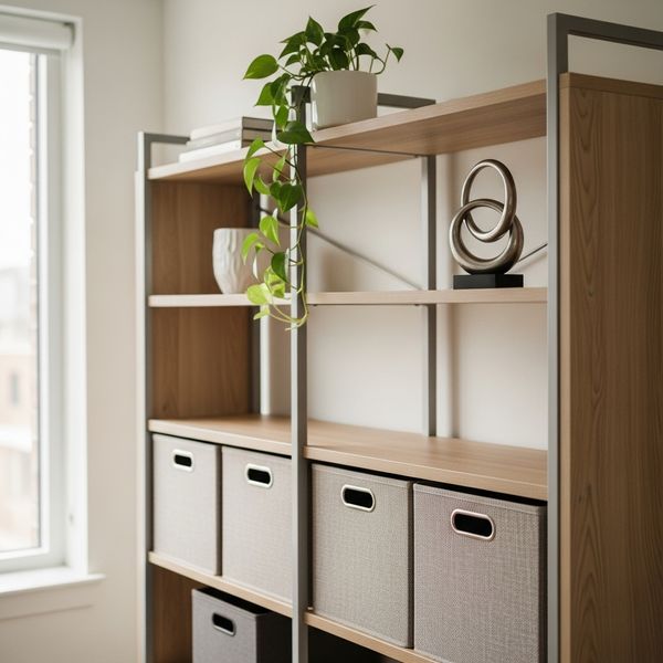 bookcase used for organized vertical storage