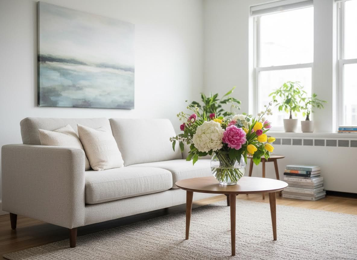 clean apartment living area