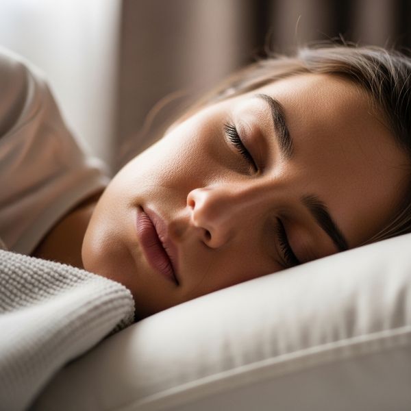 a person sleeping well