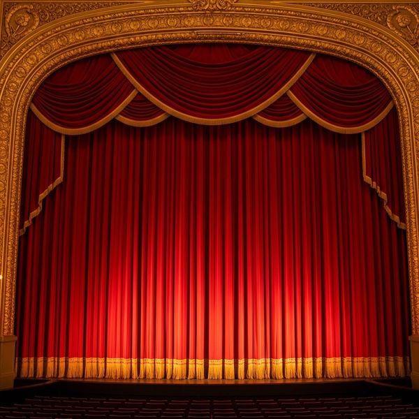 closed curtains at a theater