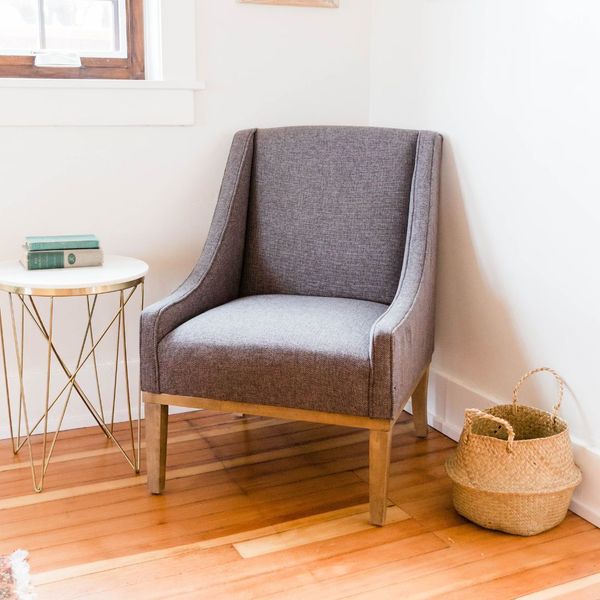 chair in a corner of a room