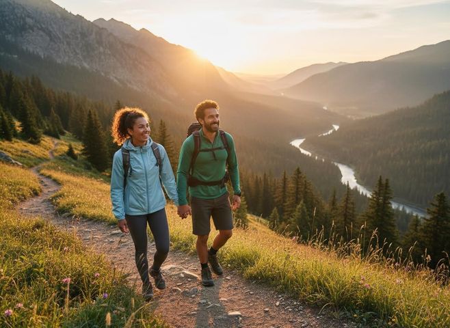 couple hiking