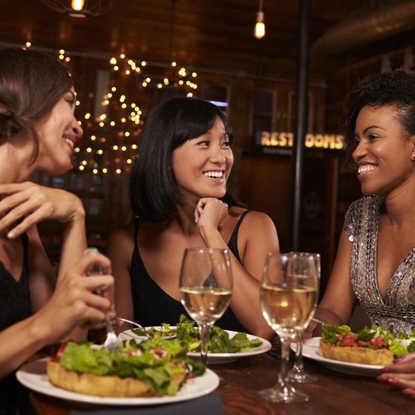 people eating at a restaurant