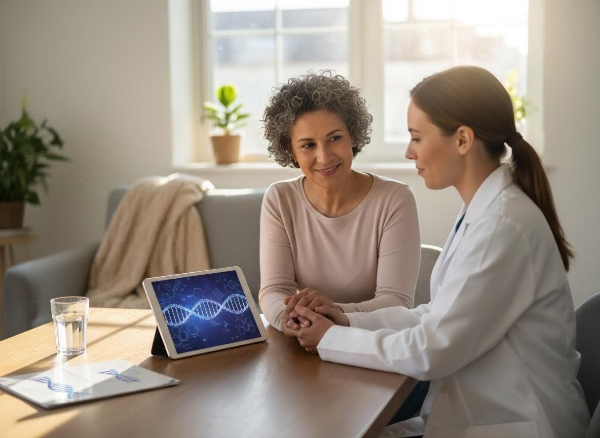Doctor and Patient Reviewing Genetic Test Results