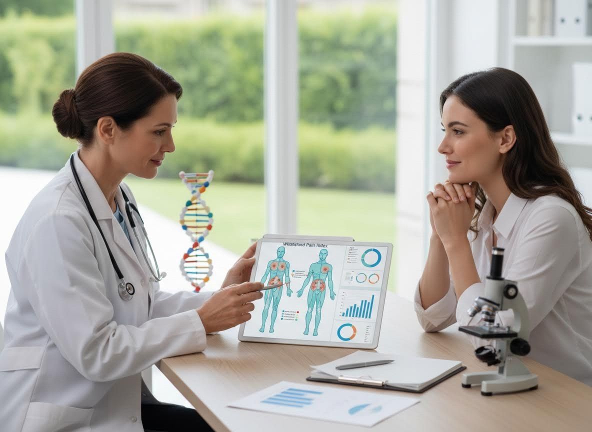 Doctor Explaining Digital Health Report to Patient