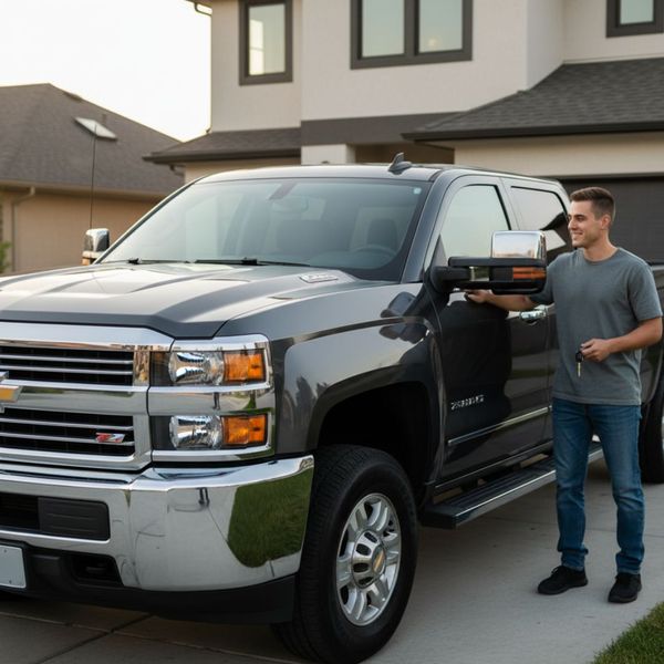 truck in driveway