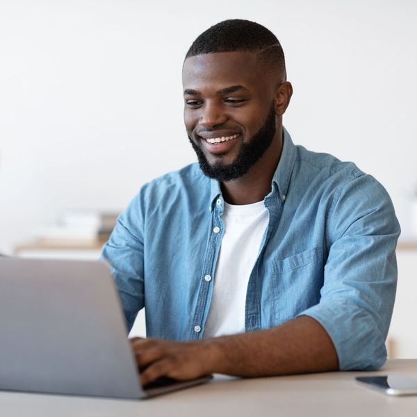 a man working on a laptop