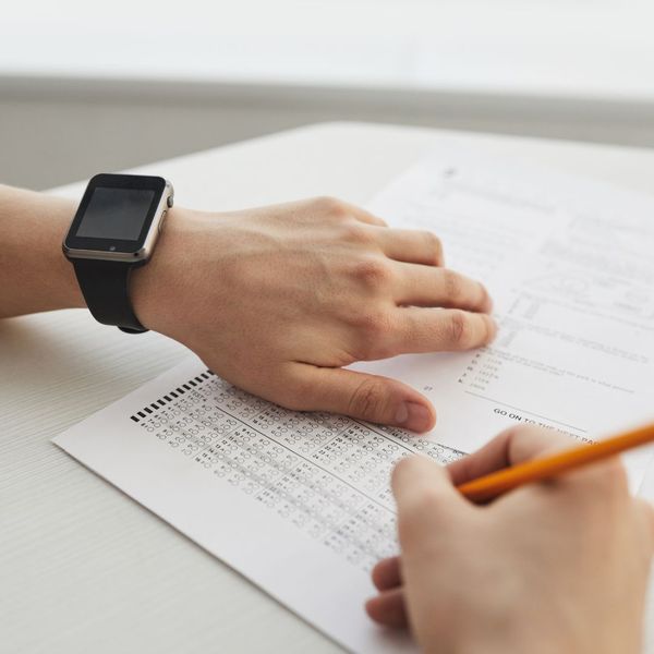 taking a test