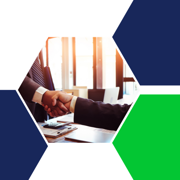 Two people shaking hands
