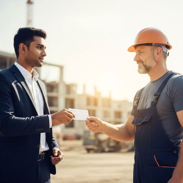 client paying a contractor