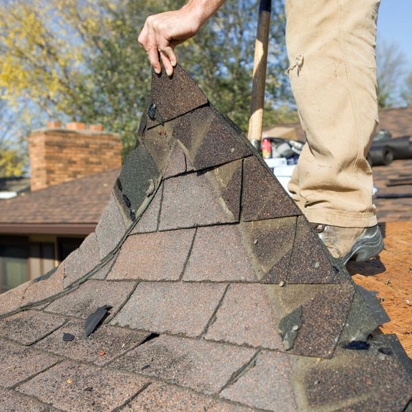 pulling up old shingles
