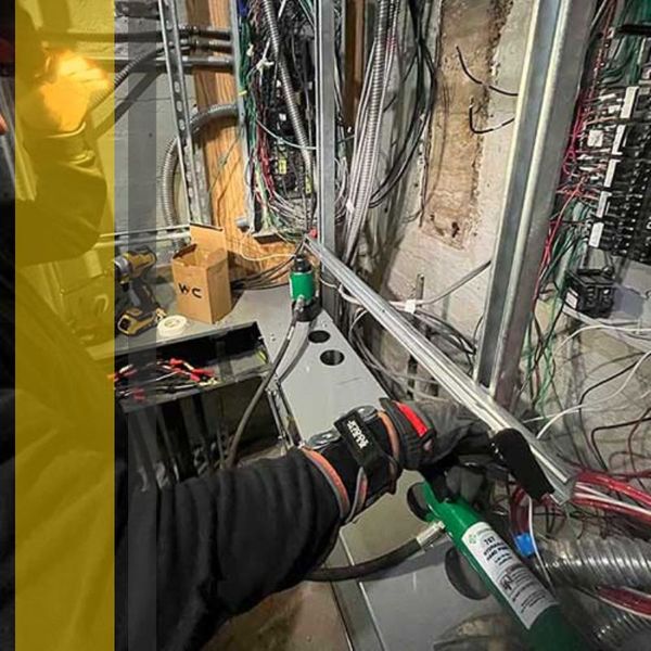 electrician working on electrical