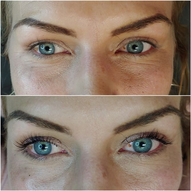 Micoblading brows and natural lash extensions at The Permanent Makeup Studio