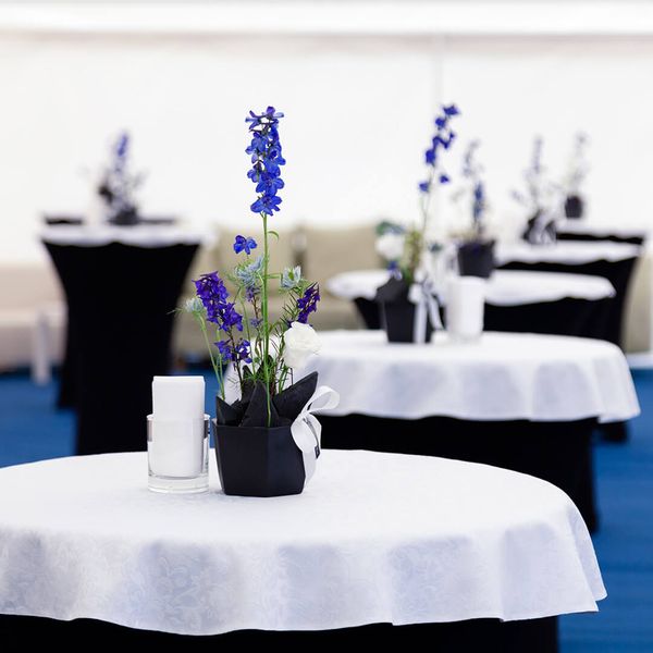 standing tables at an event