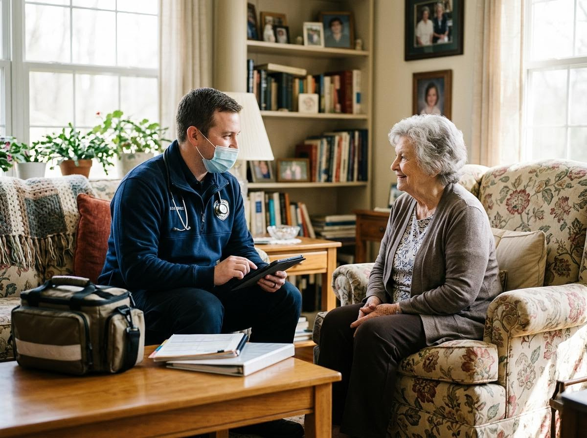 Home Healthcare Visit for Elderly Woman