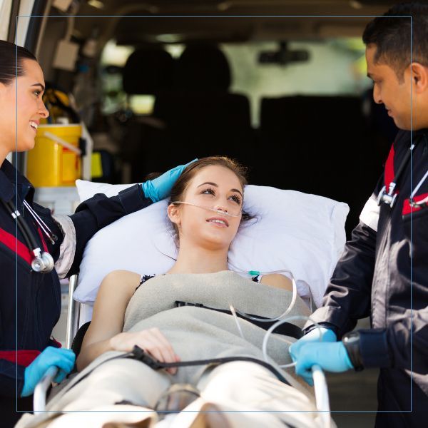 a woman being loaded into an ambulance Critical Care Paramedic.jpg