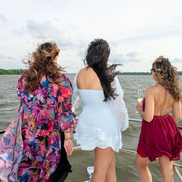 three women on a boat