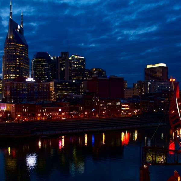 View of Nashville at night.