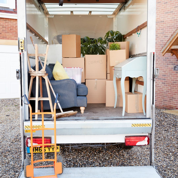 Neatly packed moving truck