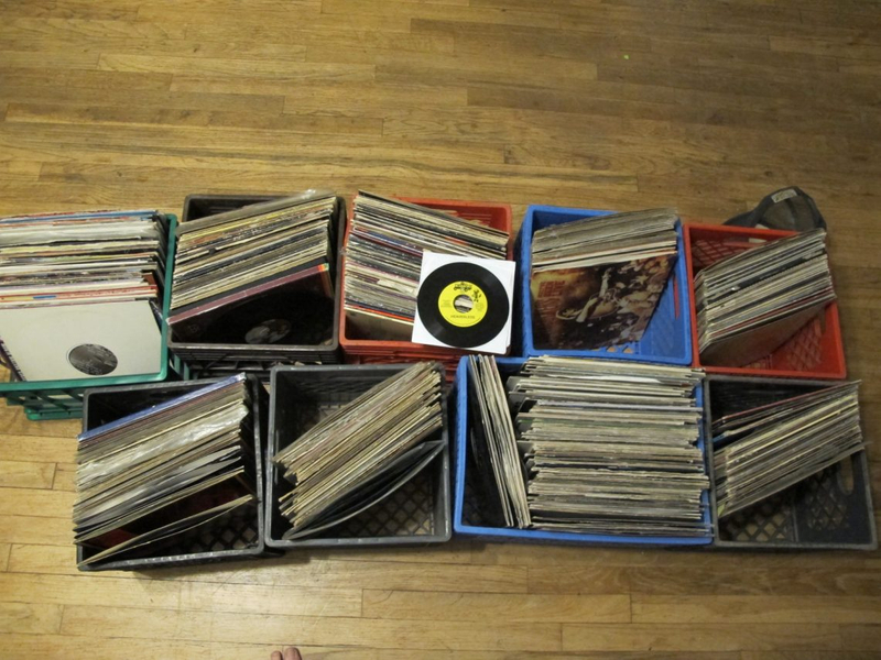 records in crates