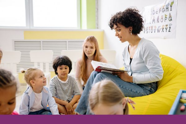 teacher reading to students