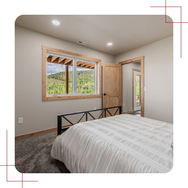 Renovated basement bedroom.