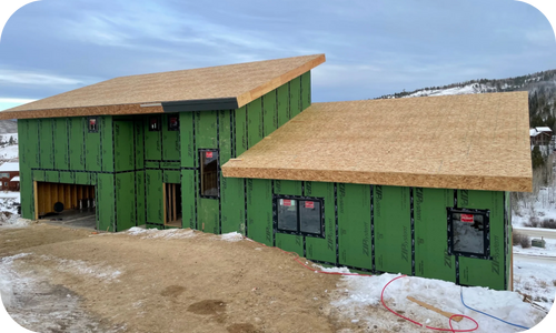 custom built house under construction custom built house under construction