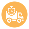 icon of truck with stopwatch