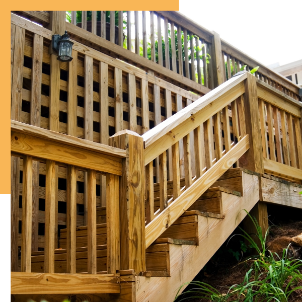 deck with stairs