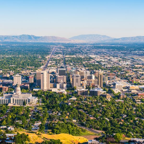arial view of salt lake city