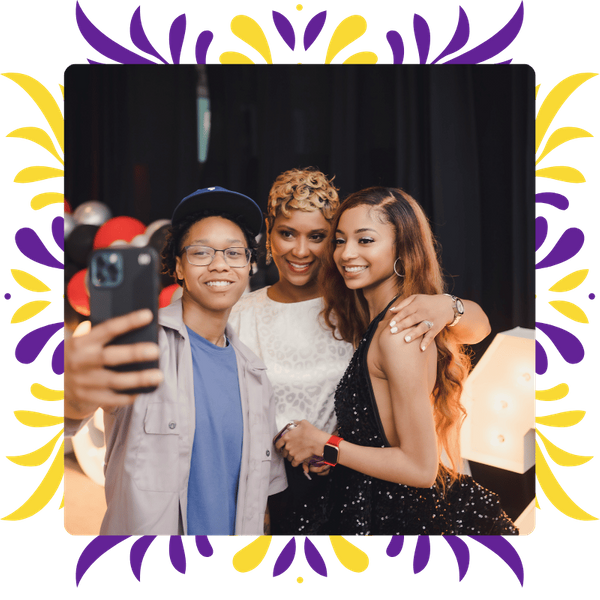 smiling family taking selfie smiling family taking selfie