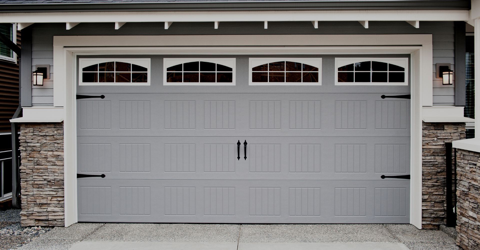 Gray garage door