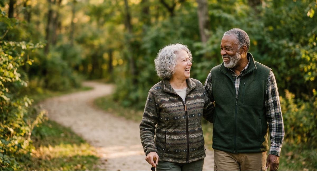 older couple walking 