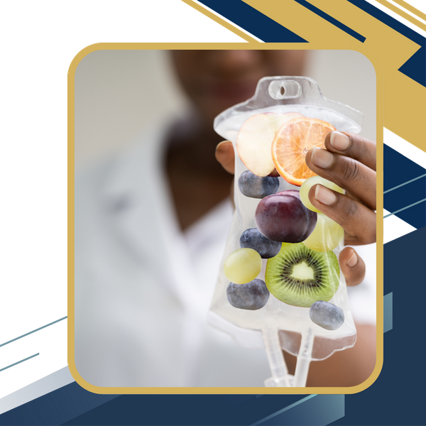 IV bag with fruit inside