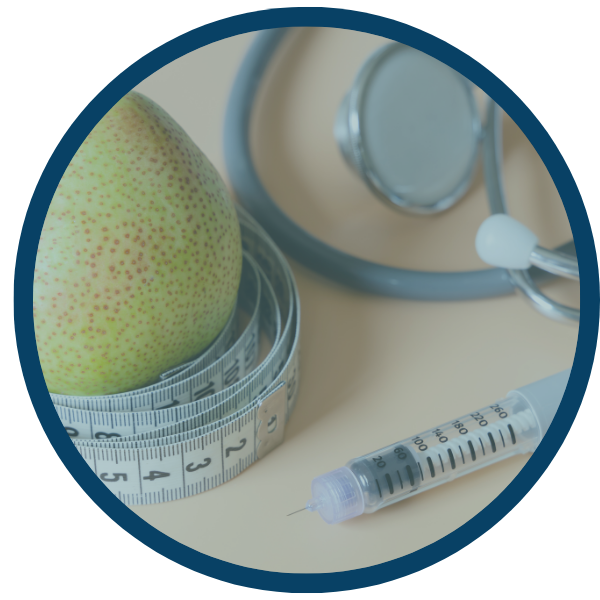 apple and measuring tape with injection apple and measuring tape with injection