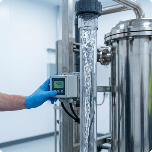 Clarified process water flows smoothly through a modern filtration system following solids separation by a drying shaker in a clean industrial water treatment plant. Clarified process water flows smoothly through a modern filtration system following solids separation by a drying shaker in a clean industrial water treatment plant.
