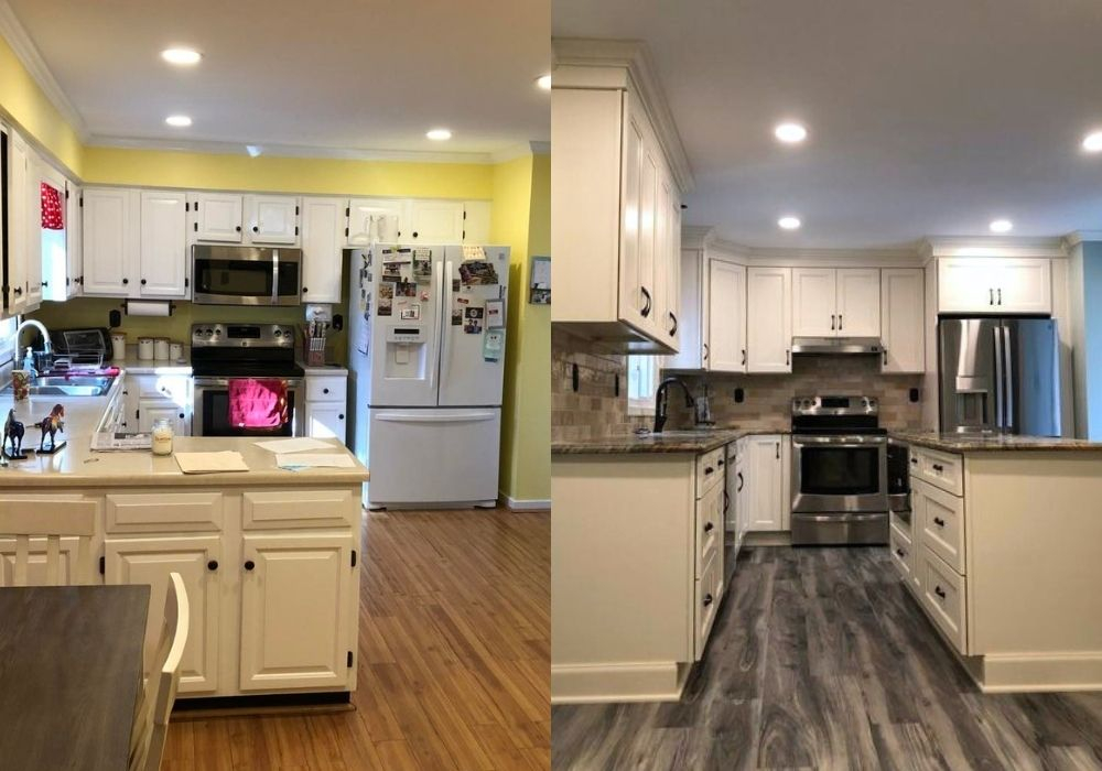 Kitchen reno before and after