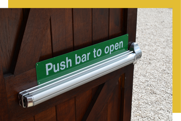 push bar on commercial door