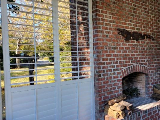 image of outdoor plantation shutters