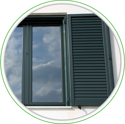 Green modern shutter