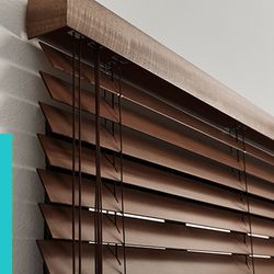 dark hardwood blinds