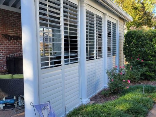 image of outdoor plantation shutters