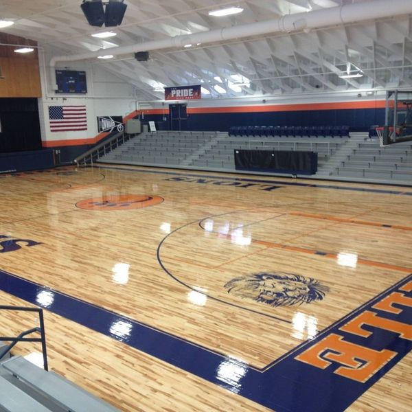 A gymnasium floor