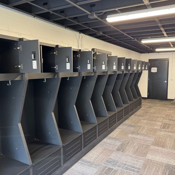 Newly installed lockers